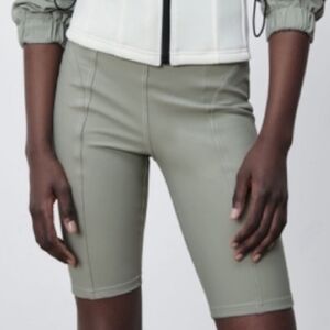 NWT ZaraWomen's Olive Green Biker Shorts